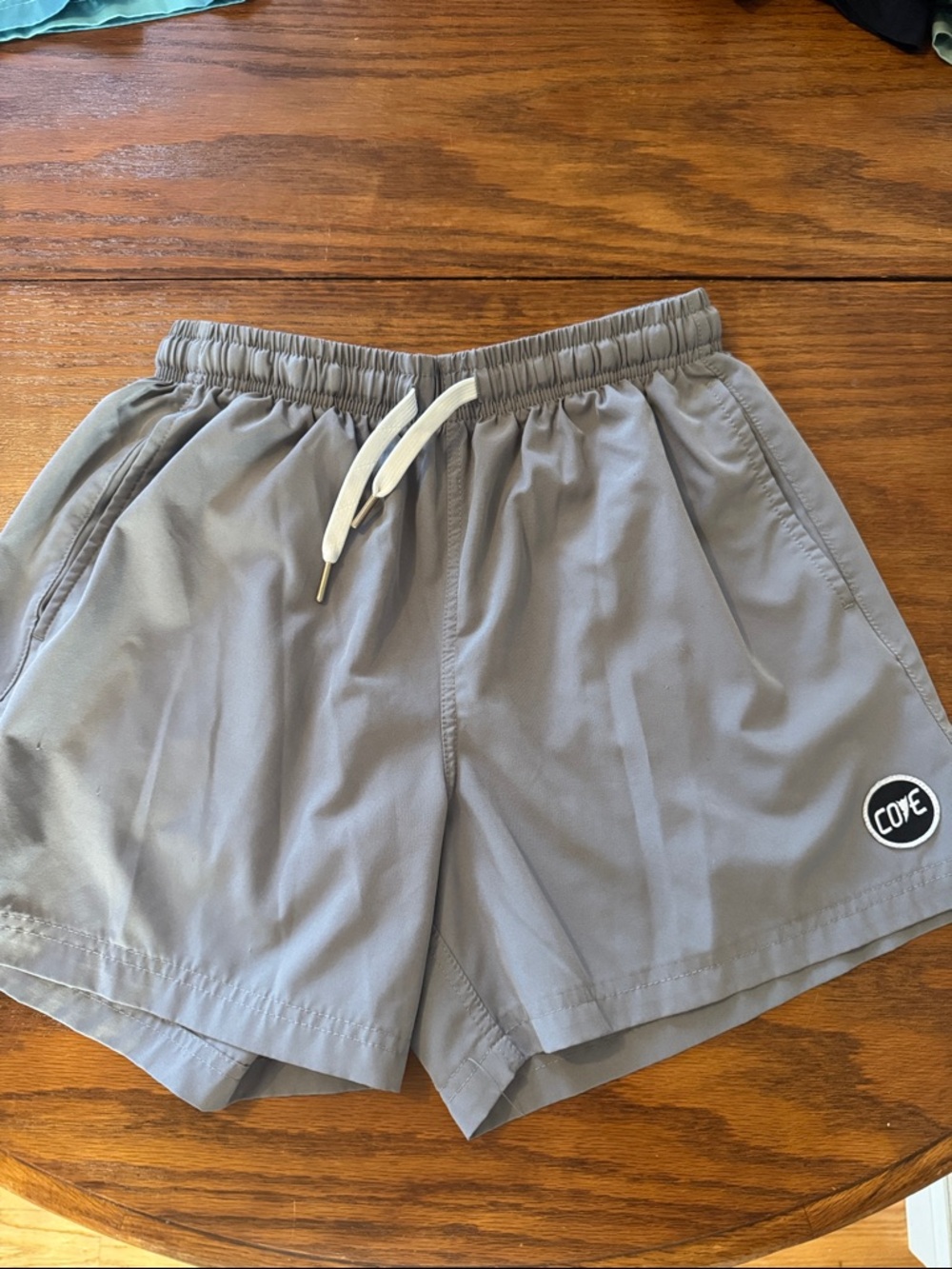 Cove Men's Athletic Shorts in Light Gray with Drawstring